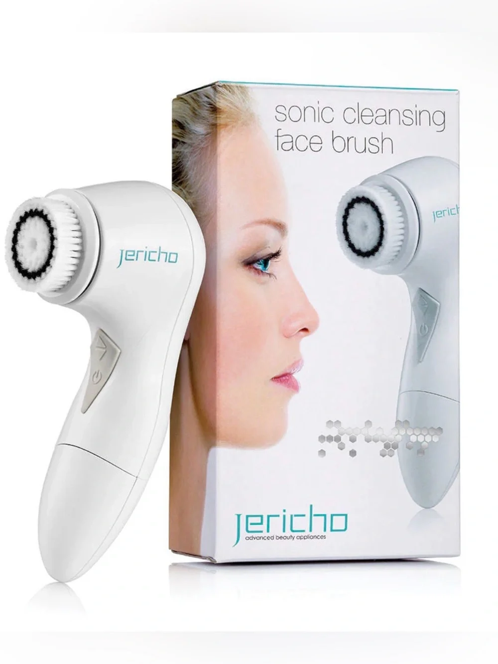 (UNISEX) JERICHO - SONIC CLEANSING FACE BRUSH + 3 FACE BRUSH REPLACEMENT HEADS